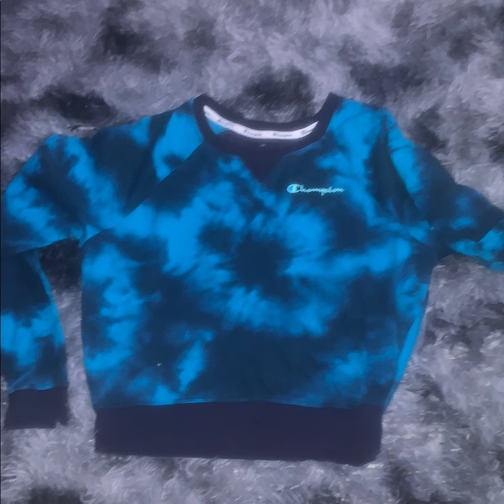 Champion Blue Tie-Dye Men's Sweater